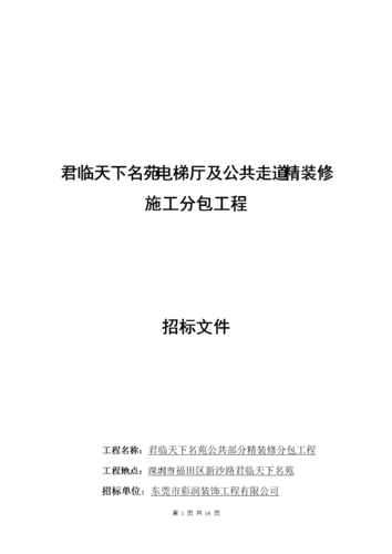 电梯分包招投标文件（工程分包需要招投标吗）